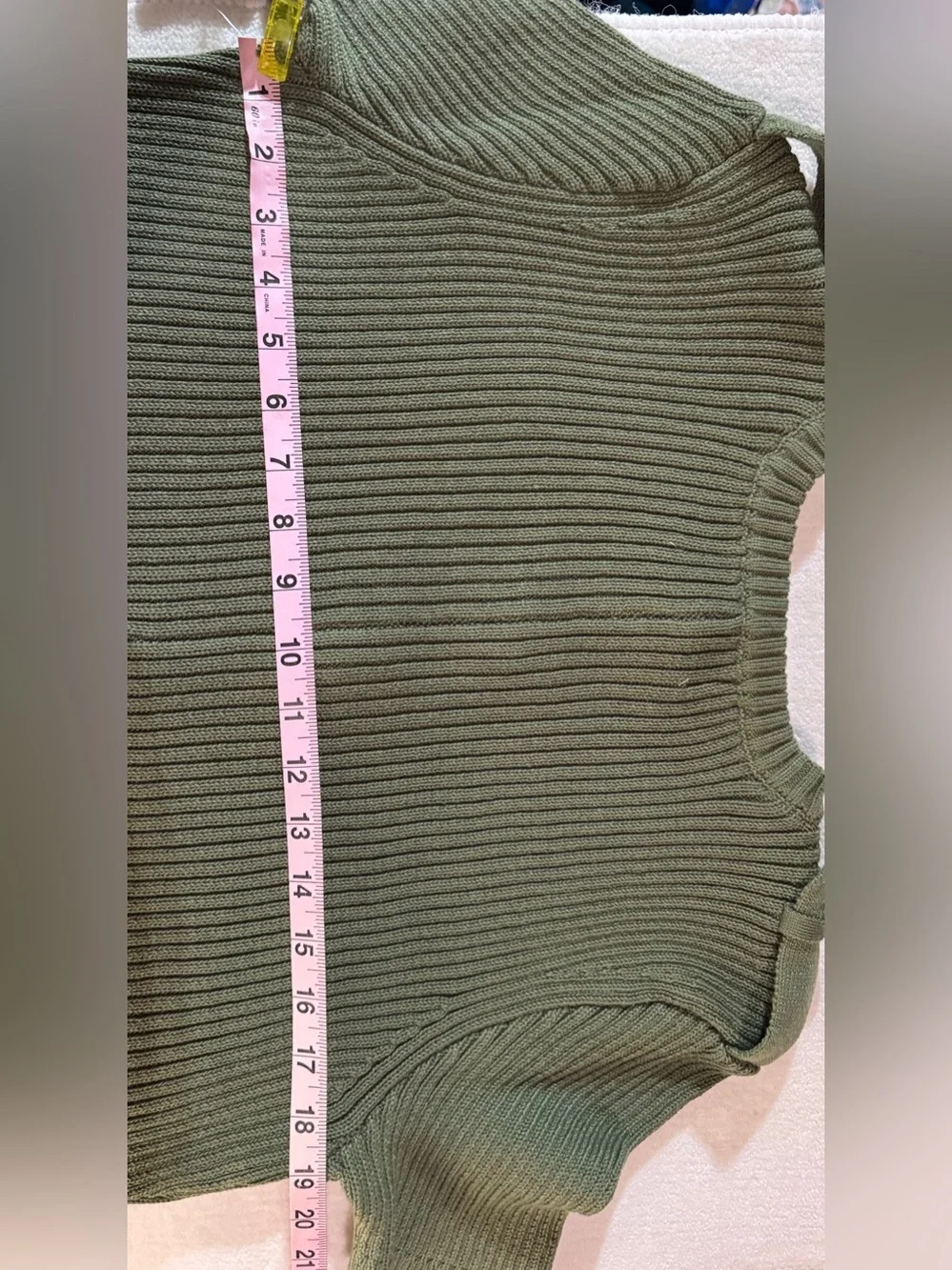 French Connection Olive Green Ribbed Button-Front Dress Medium NWT Resort Wear
